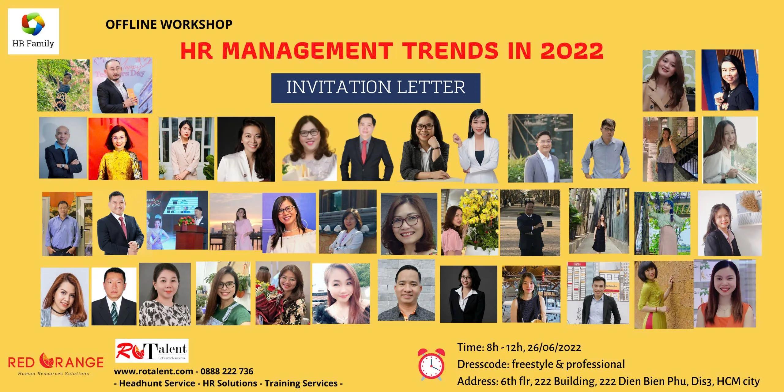 OFFLINE WORKSHOP HR MANAGEMENT TRENDS IN 2022 INVITATION LETTER